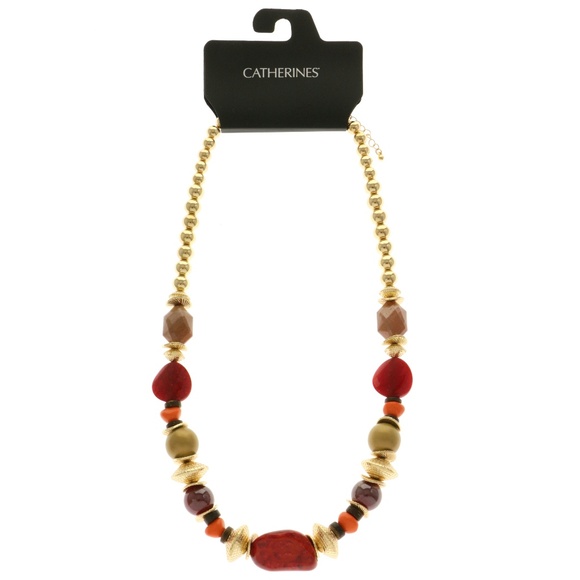 Catherines Jewelry - Catherine's Bead Necklace Colorful & Gold NWT